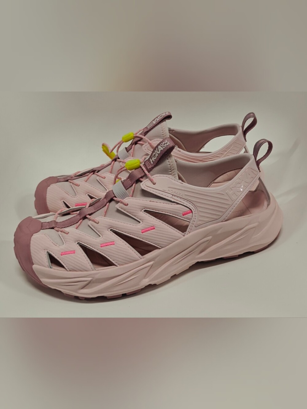 HOKA Hopara Water Hiking Sandals Rose Tea Neon Rose Men’s 11.5 Women’s 12.5